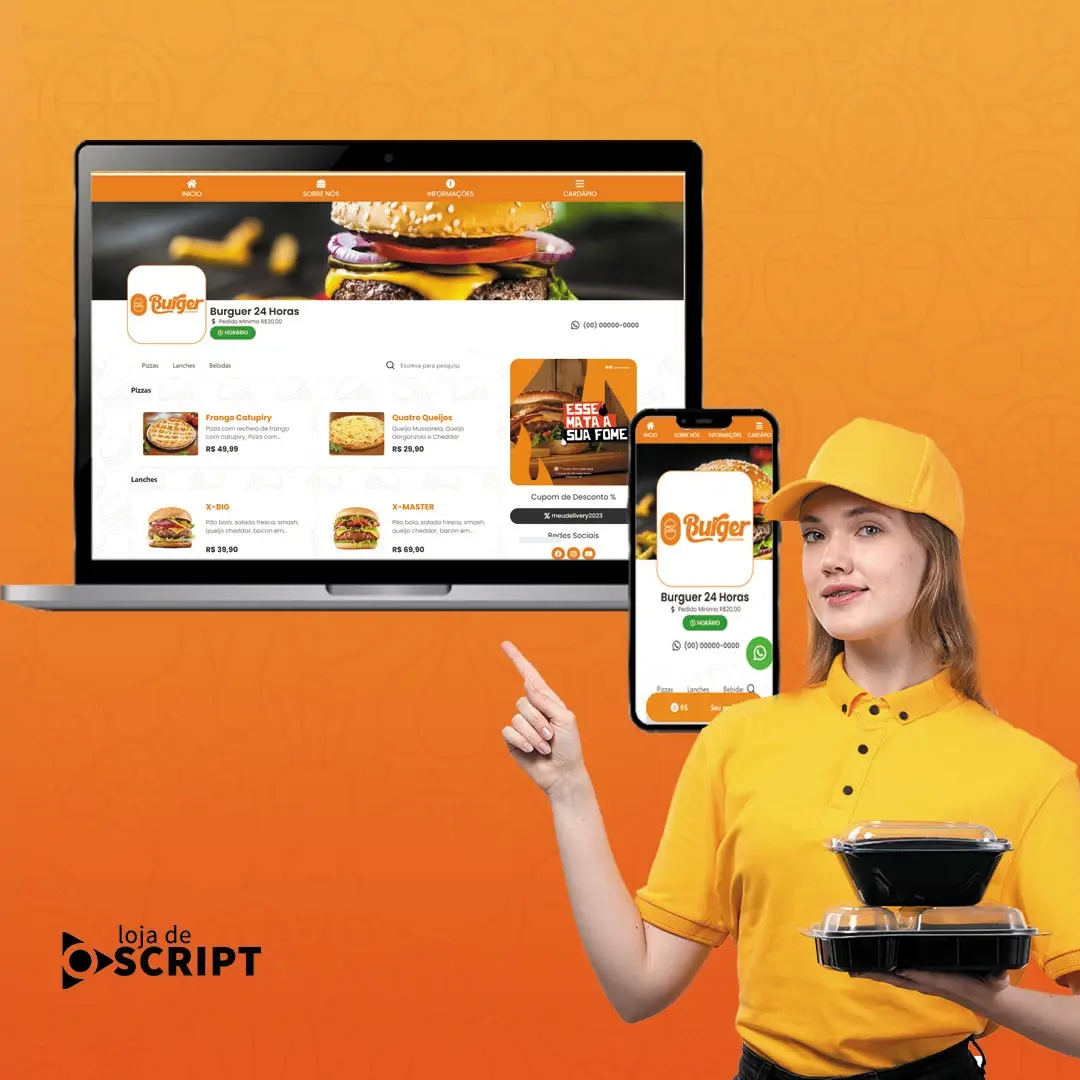 Script de Cardápio Digital e Pedido Online para WordPress | Meu Delivery 2024