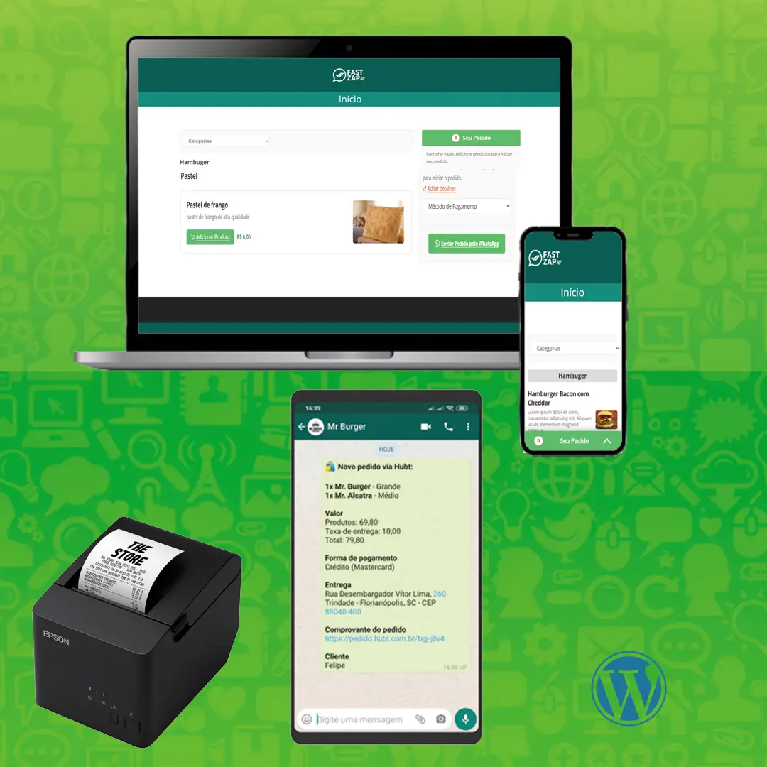 Fast Zap – Tema WordPress para Delivery com Integração ao WhatsApp